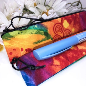 Tie Dye Single EpiPen Case, Slim 2 x 8 in Insulin Pen Case, Auto Injector