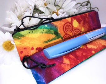 Tie Dye Single EpiPen Case, Slim 2 x 8 in Insulin Pen Case, Auto Injector