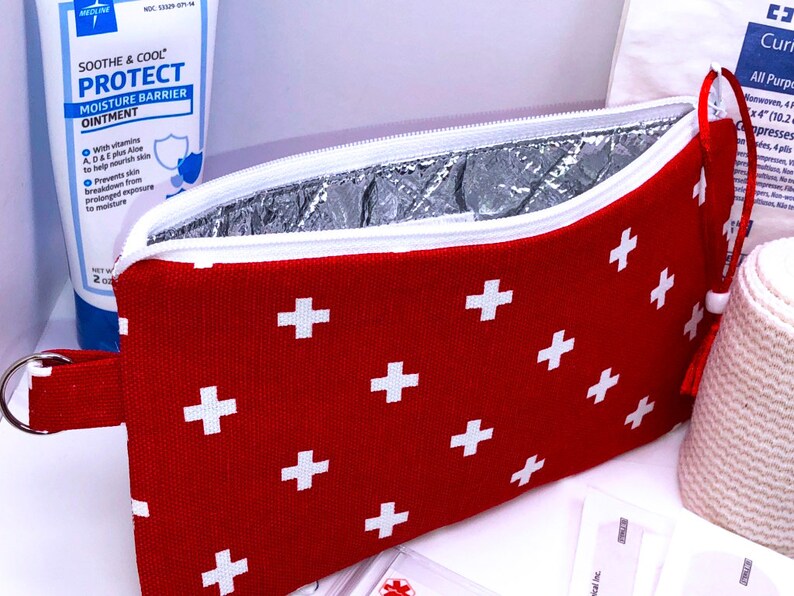 INSULIN Pen Case Auvi-Q Pouch First Aid Bag EpiPen Bag Holds Two Epi Pens BULK Set of FIVE Insulated 8 x 4 Diabetic Supply Bag