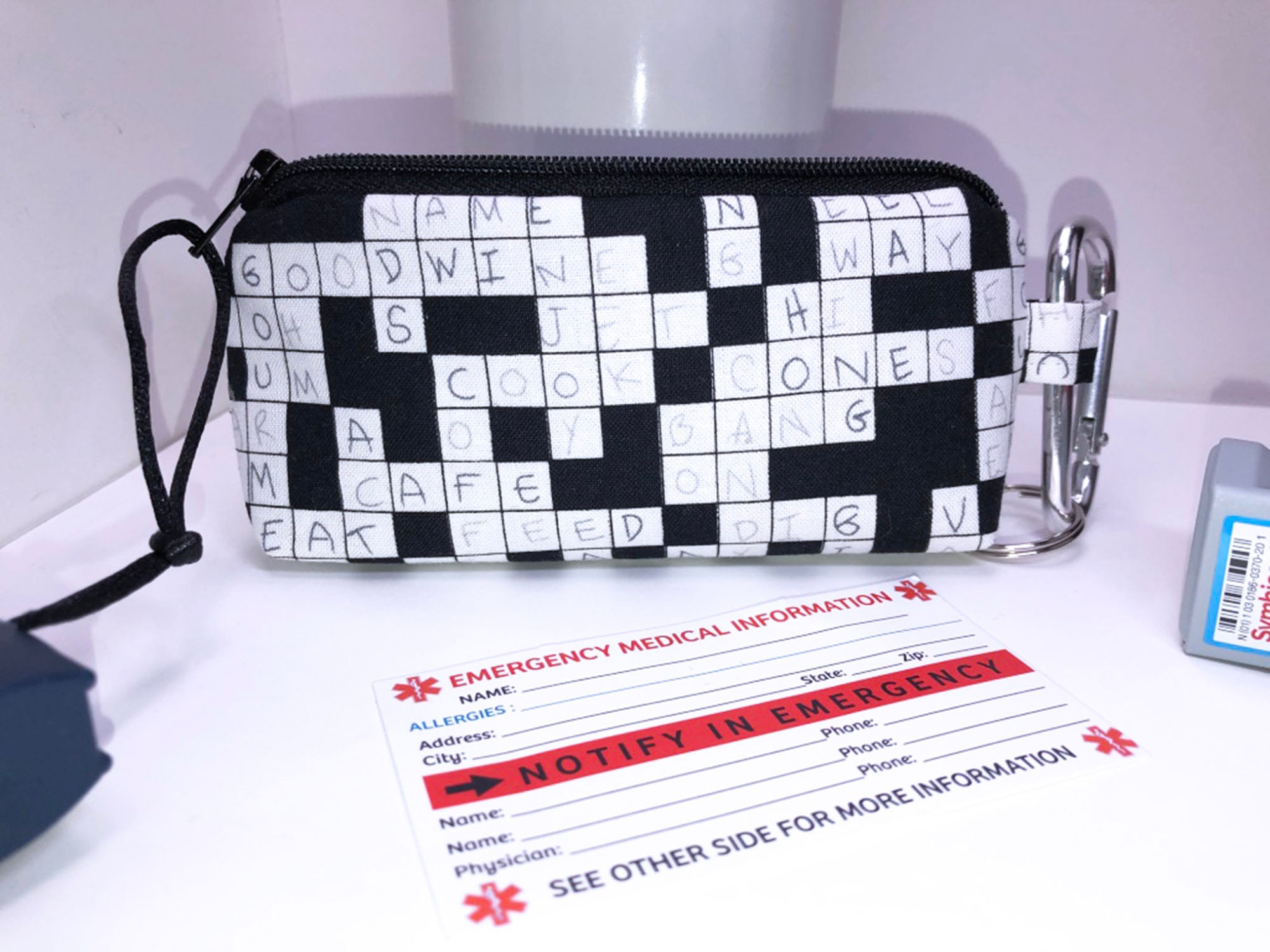 Crossword Inhaler Case Asthma Inhaler Holder Clipon Asthma Etsy