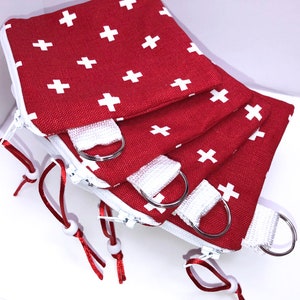 Hand Sanitzer Bag, First Aid Bag, 4.5 x 4.5, Travel First Aid Zipper Case, Pill Pouch