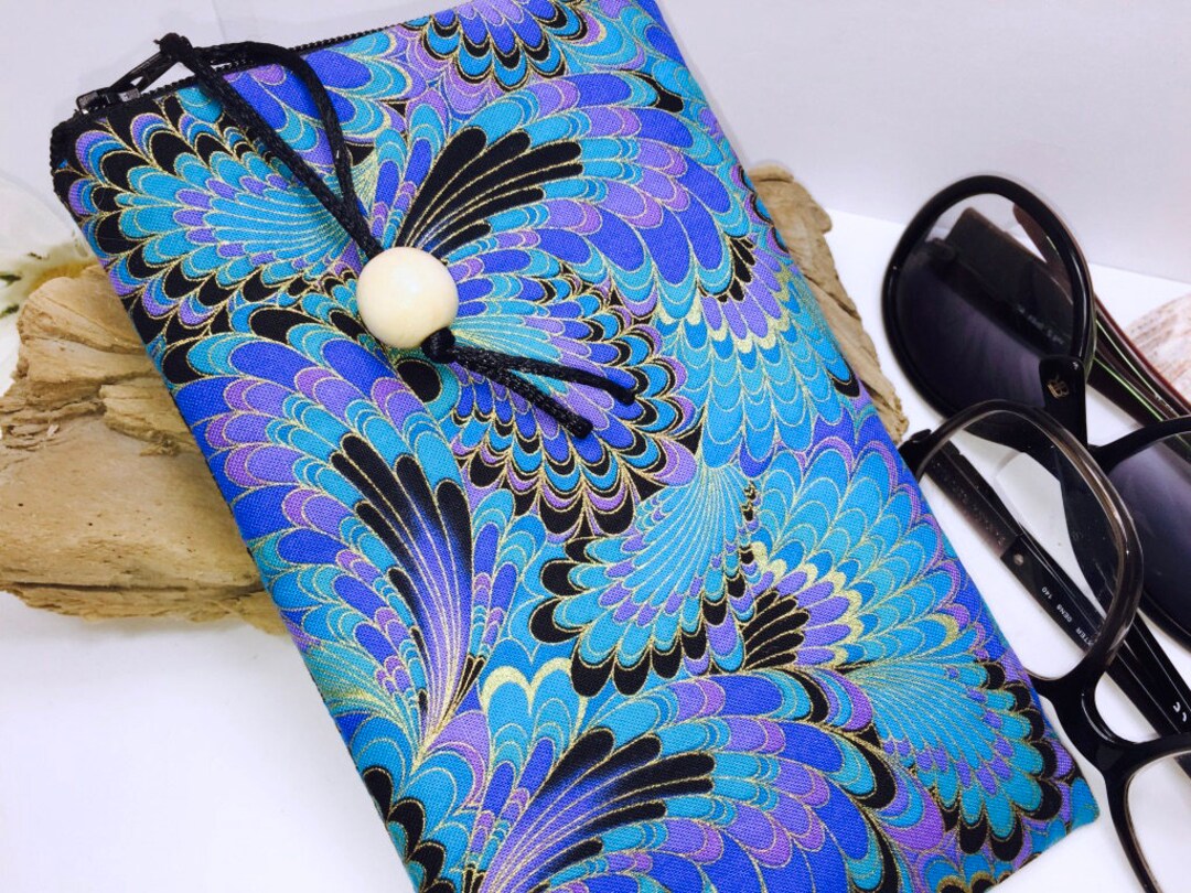 Elegant Feather Double Glasses Case Zip Top Glasses Case Etsy