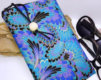 Elegant Feather Double Glasses Case, Zip Top Glasses Case, Sunglasses Pouch, Eyeglasses Zipper Case, Soft Glasses Case