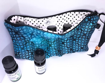 doTerra Oils Bag, Essential Oil Bag, Blue Essential Oil Case, Young Living Oil Case, Oil Storage