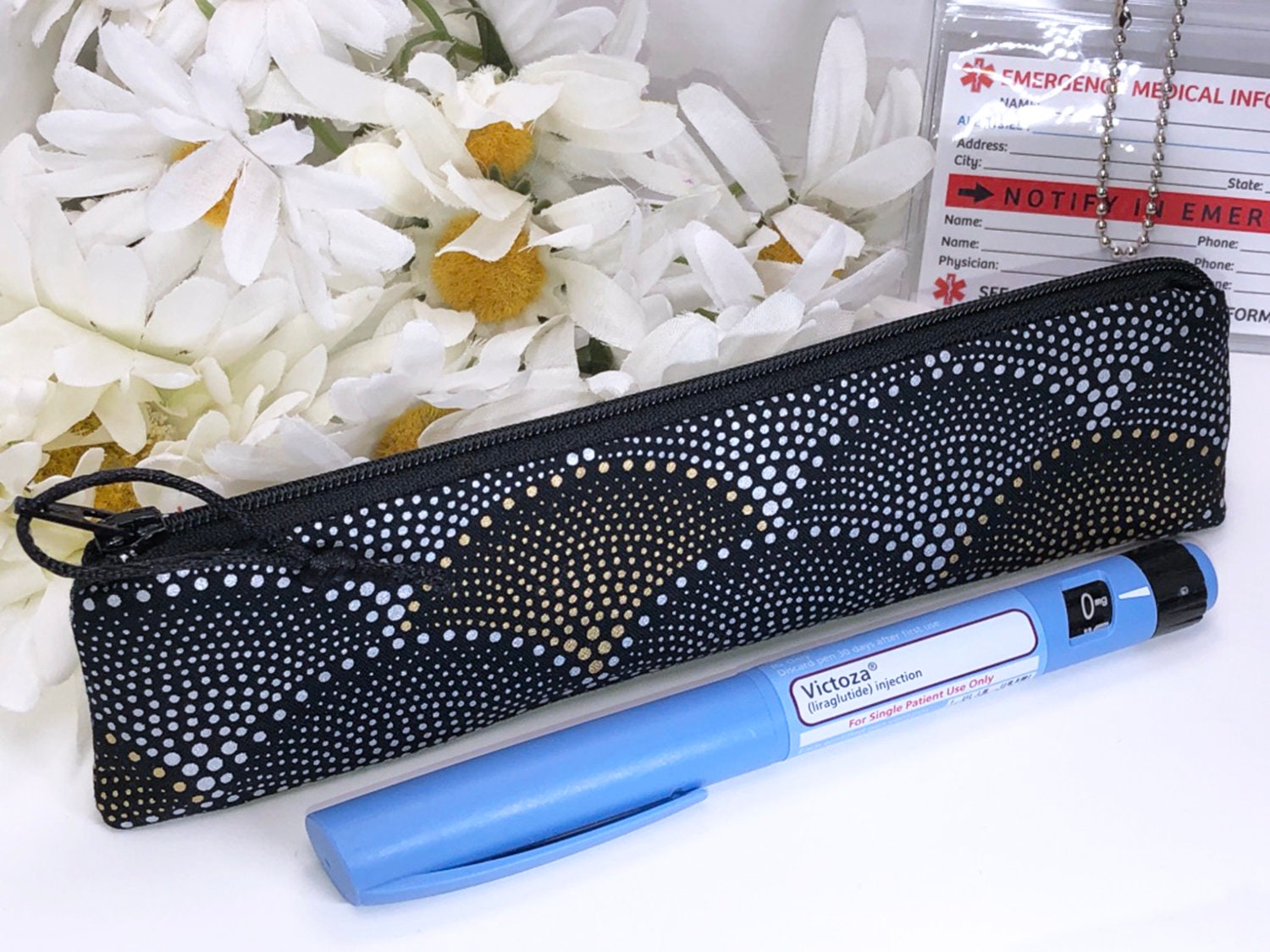 Etui dramatique EpiPen 2 x 20 cm 8 po. Sac de fournitures pour diabetiques Etui pour stylo a insuline Etui pour auto injecteur Etsy France
