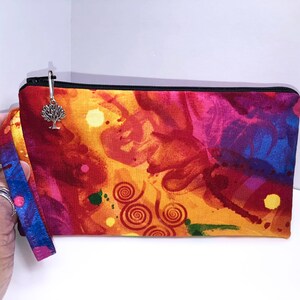 PURE PSYCHEDELIC Phone Case iphone Purse, Cell Phone Purse, Multi-Purpose Pouch, Wavee Gravee Smartphone Wristlet, Cell Phone Bag