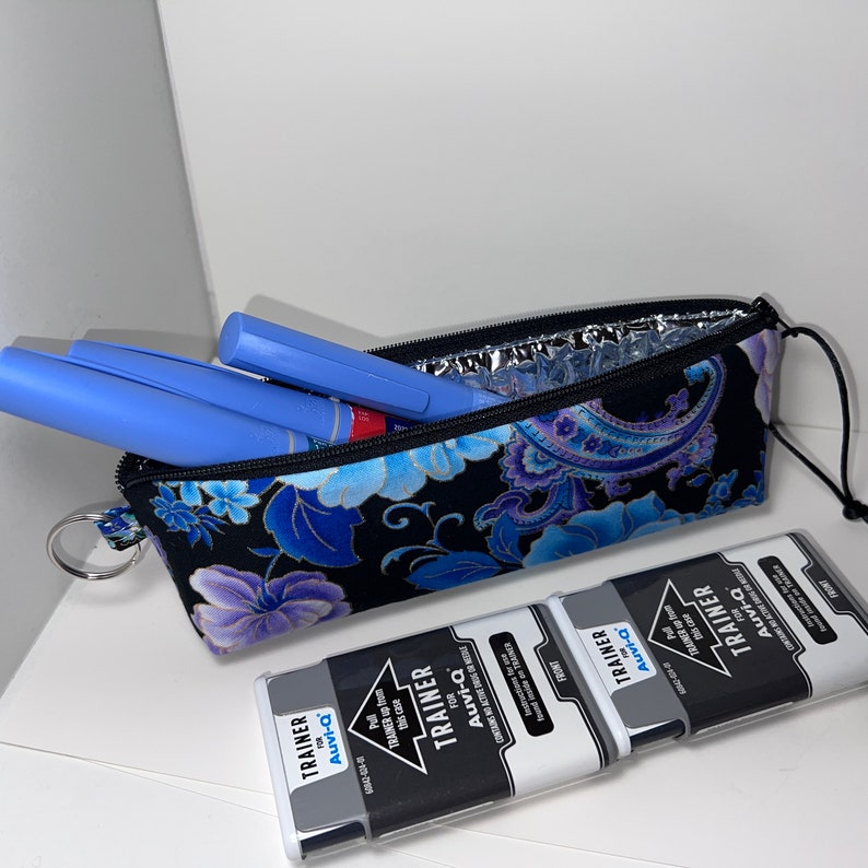 Wide Bottom Insulated Medical Pouch - Elegant Epipen Case for Weight ...