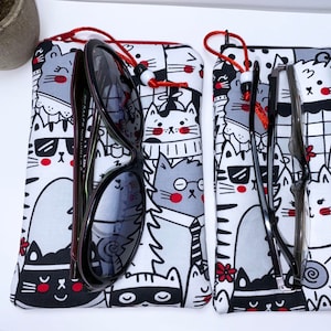 VERY COOL KATS Eyeglass Case, Extra Wide Glasses Case and Single Eyeglass Case
