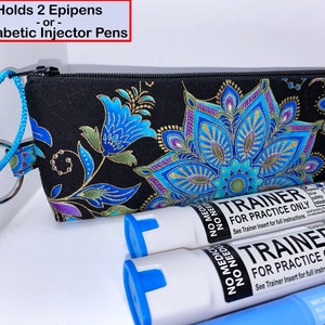 EpiPen Pouch, 8" x 3" Insulated Injector Pouch, Holds Injectors, 2 EpiPens Clip-on Case, Insulin Pen Case, Auto Injector