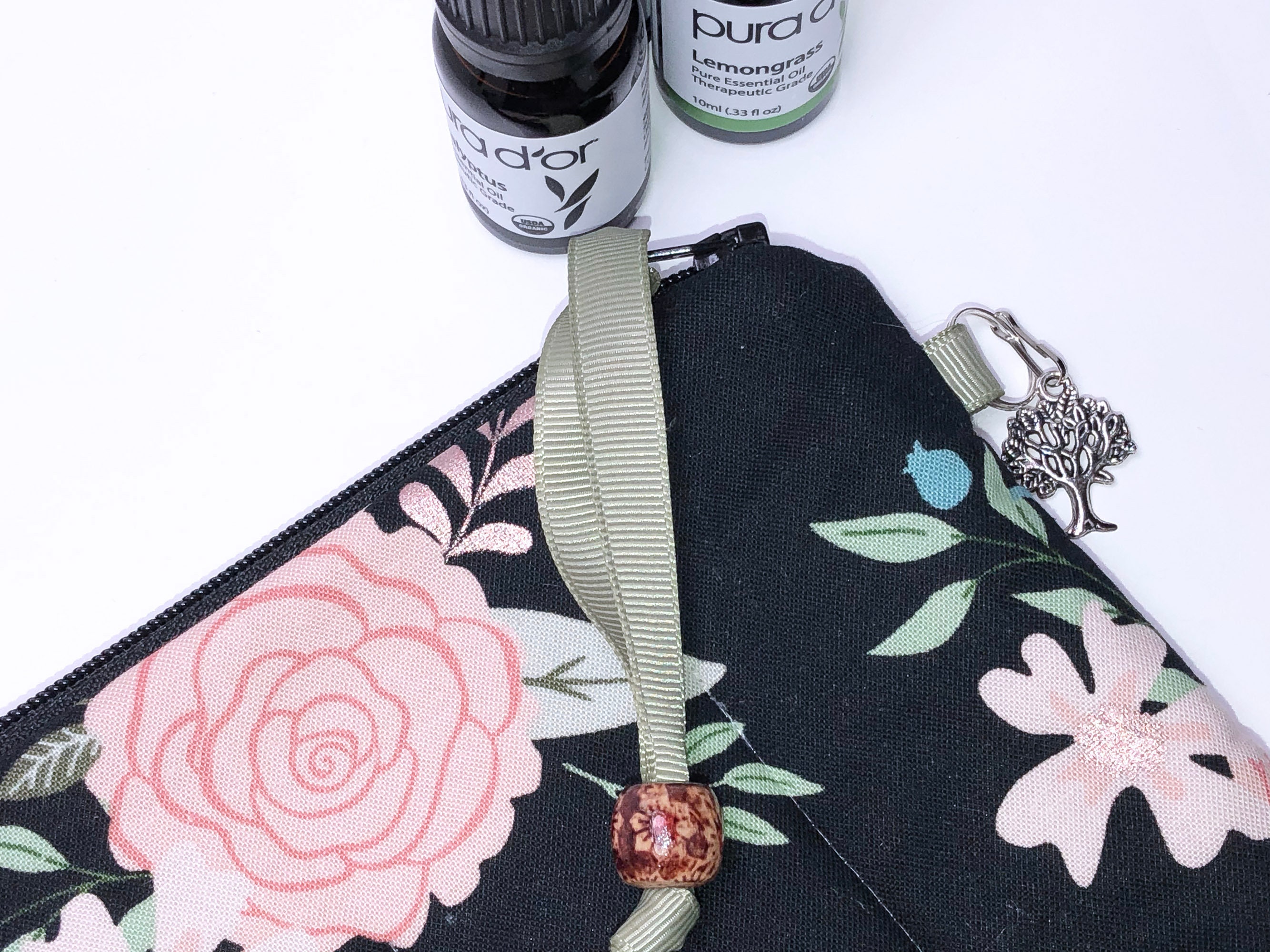Black and Rose Essential Oils Bag Travel Bag Essential Oil Etsy