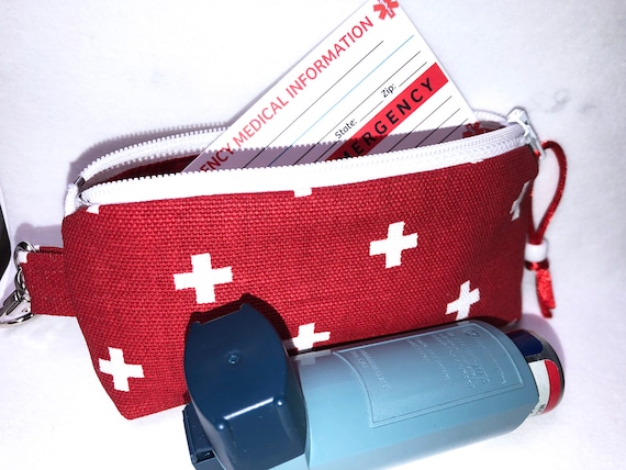 inhaler holder inhaler keychain Inhaler case zipper pull proair Ventolin inhaler glitter vinyl option
