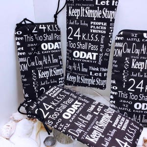 Recovery Slogans Glasses Case: AA NA OA Gift
