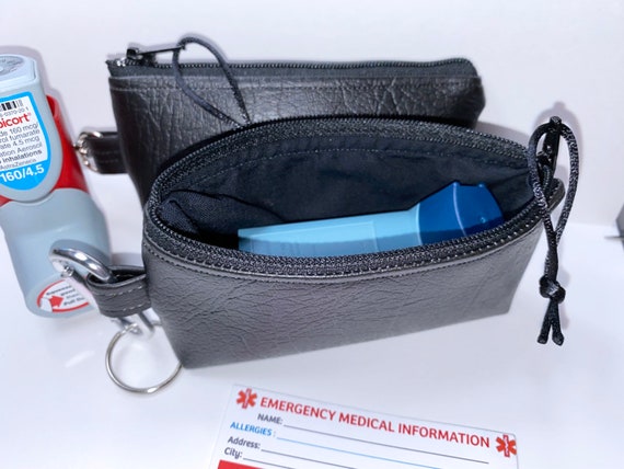 inhaler holder inhaler keychain Inhaler case zipper pull proair Ventolin inhaler glitter vinyl option