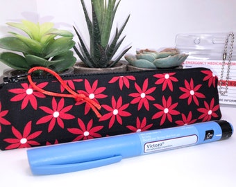 Mod Flower Insulated EpiPen Bag: Slim Auto Injector Carrier