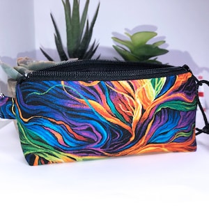 Multicolor Inhaler Pouch, Clip-on Case, Inhaler Holder, Slim Zipper Pouch, FREE Medical Alert Card, FREE Caduceus Charm