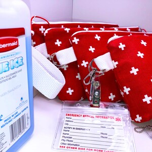 BIG Insulated First Aid Bag: Diabetic and or EpiPen Supplies, Medical Alert Card 画像 7