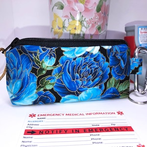 Simply Elegant Asthma Inhaler Case, Inhaler Holder, Clip-on Small Zipper Pouch, Coin Purse, Inhaler Carrier