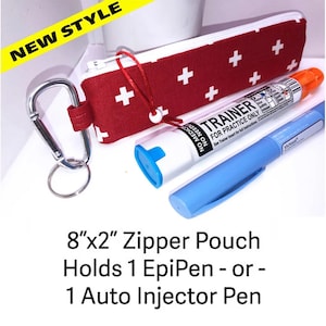 Pochette EpiPen isotherme à expédition rapide avec mousqueton en 4 couleurs, étui pour injecteur d'urgence