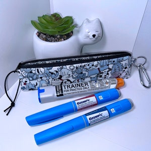 8&quot; x 2&quot; Insulated Single EpiPen Pouch, Super SKINNY Insulin Pen Case, Lightweight Auto Injector Bag, First Aid Pouch, Travel Medical Bag