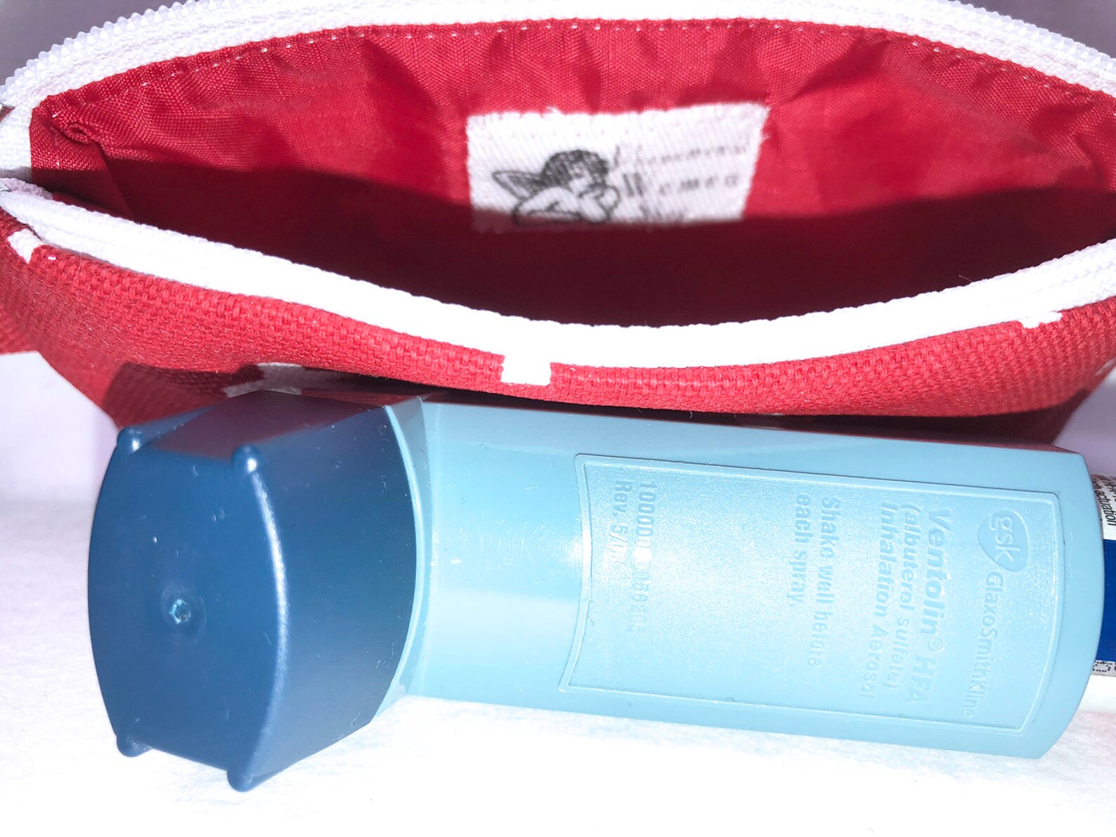 Red Inhaler Case Asthma Puffer Clipon Inhaler Pouch Etsy