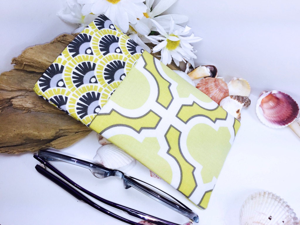 Fabric Glasses Case Art Deco Eyeglass / Sunglasses Case Slip Etsy