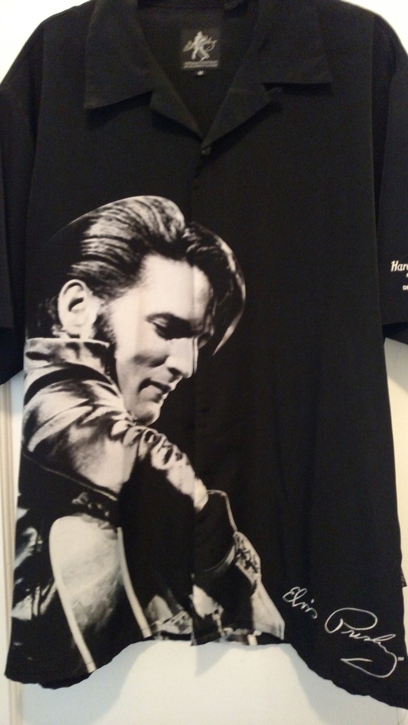 elvis button up shirt