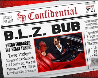 B.L.Z. Bub w/ Heart Throb ~ Pherotine 2021 ~ Phero Enhanced Fragrance for Men - Love Potion Magickal Perfumerie