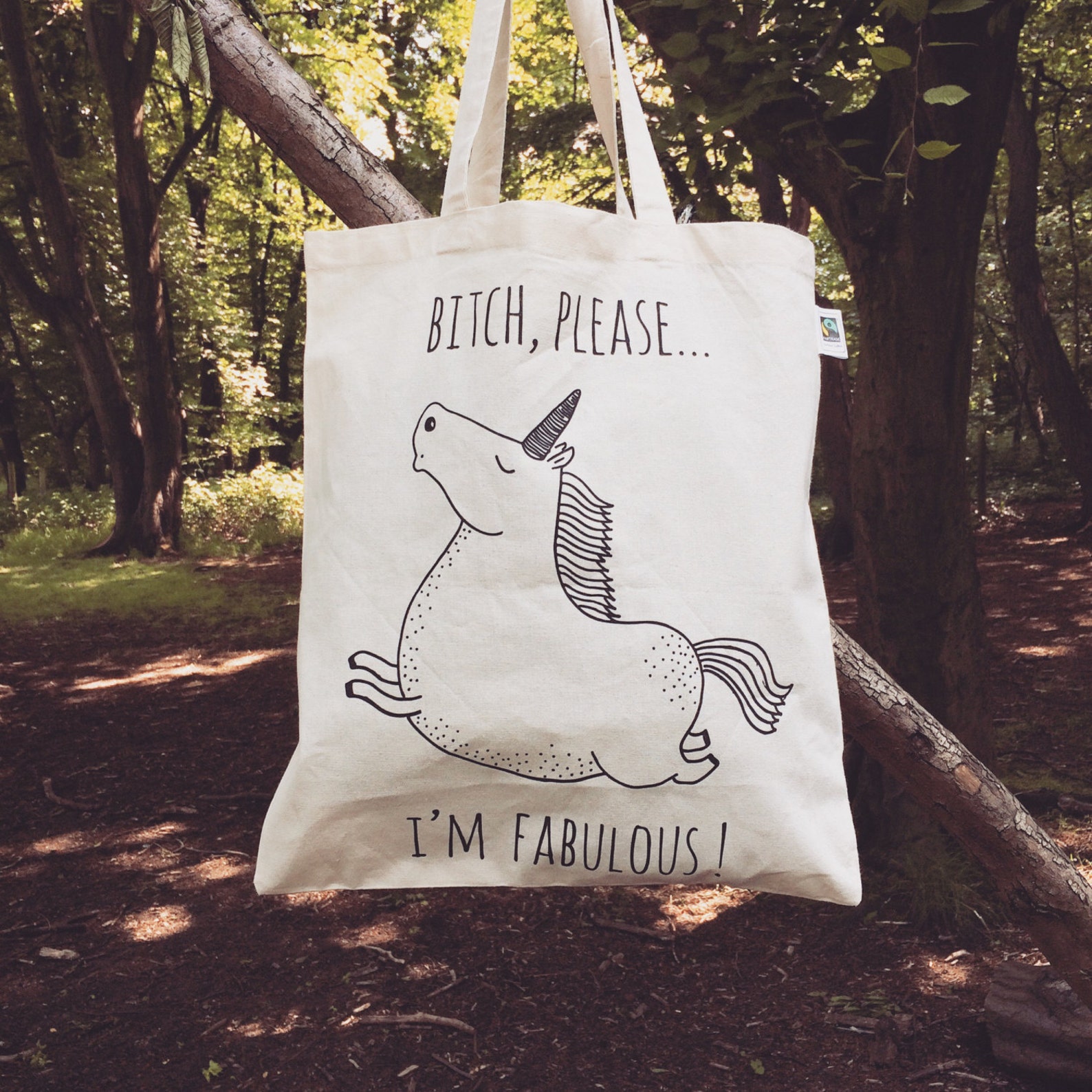 Unicorn Floral Pattern Print Leather Tote Bag