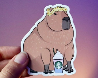 Capybara Sticker | Cute Animal Sticker | Vinyl Decal | Laptop, Notebook, Journaling, Scrapbooking