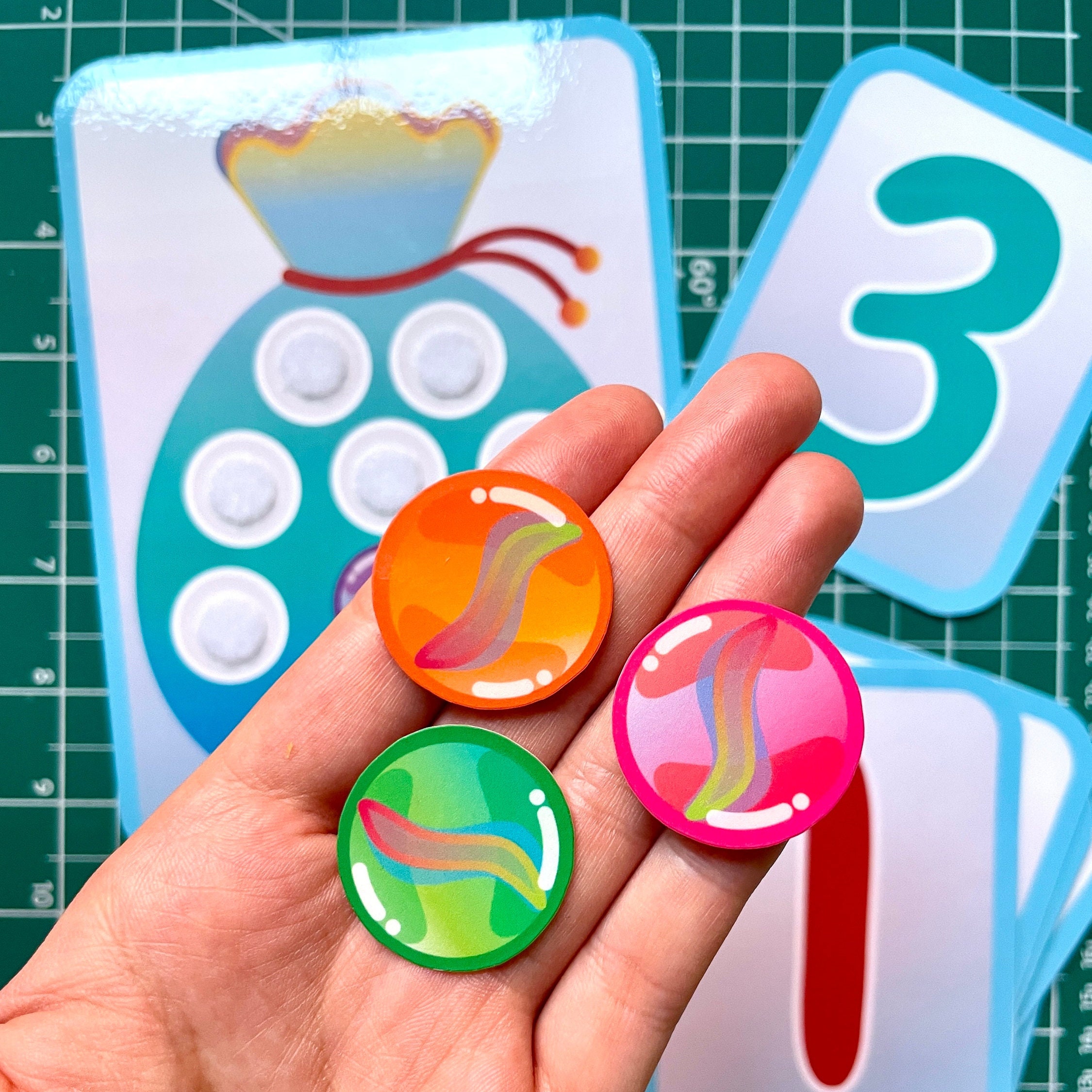 Marbles Counting Activity, Learning to Count, Numbers 1-10 Count ...