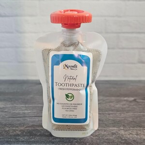 Natural Peppermint Toothpaste, Fluoride and SLS Free image 2