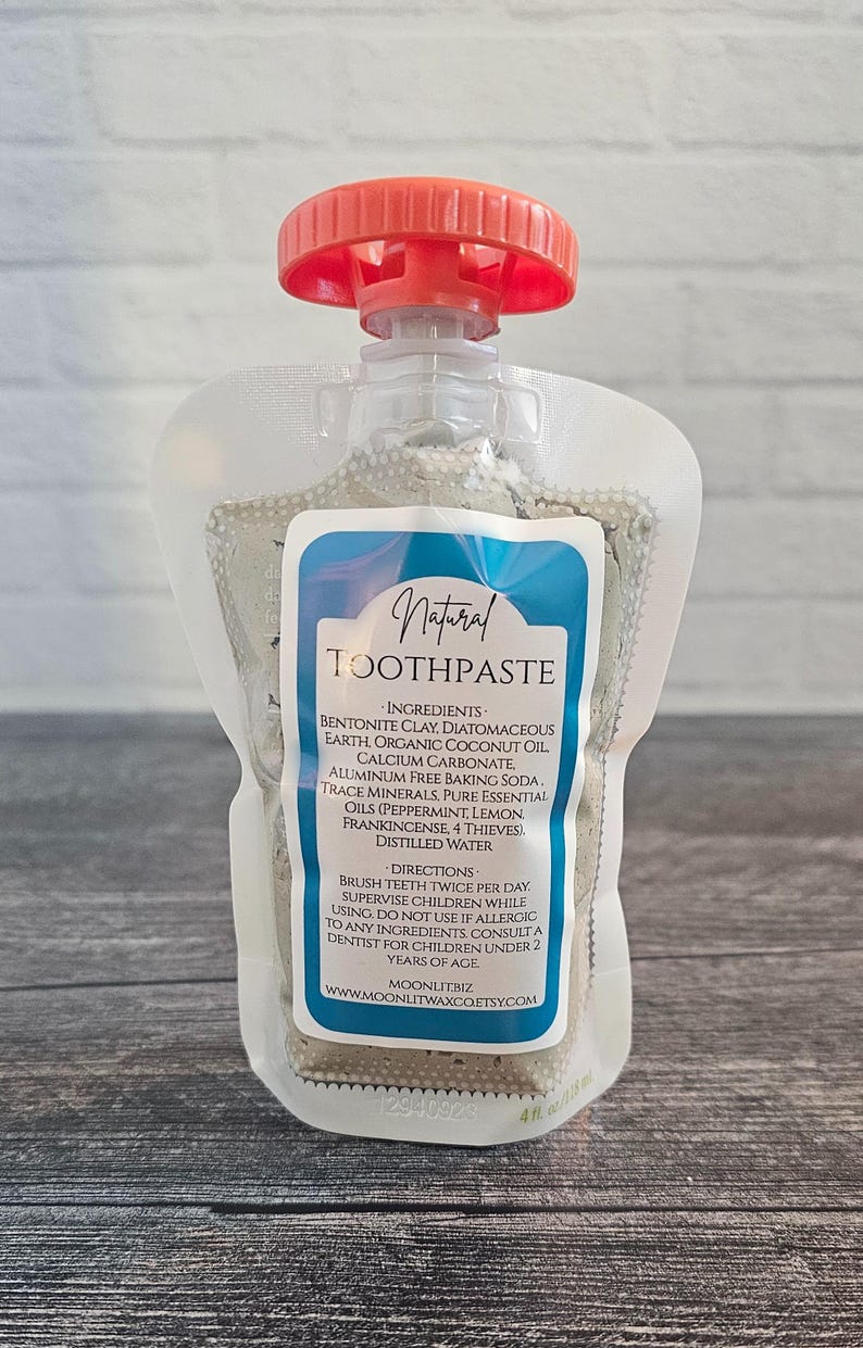 Natural Peppermint Toothpaste, Fluoride and SLS Free image 3
