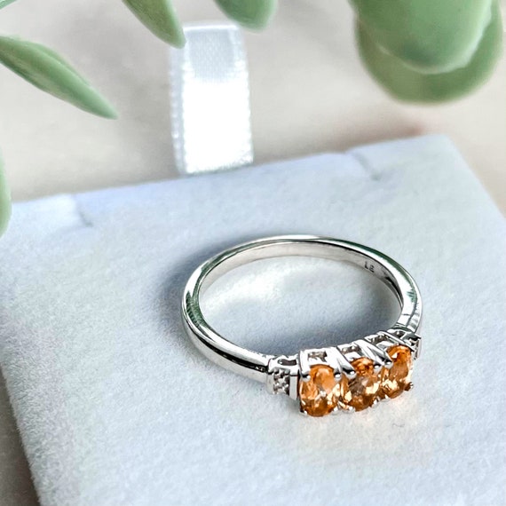 Sterling Silver Genuine Citrine Ring - image 3