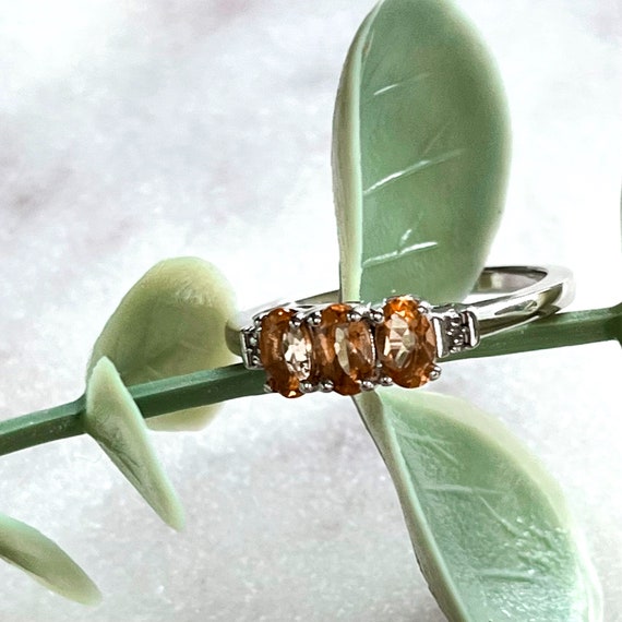 Sterling Silver Genuine Citrine Ring - image 8