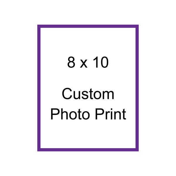 8 x 10" Semi-gloss photo print, custom photo print