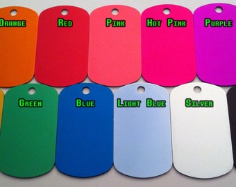 Custom Laser Engraved Dog Tags, id tag, identification tag, medical alert tag, pet tag, award tag, awareness tag