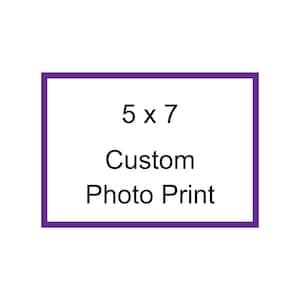 Custom 5x7 Photo Print - Personalized Picture Print - Semi Gloss Finish - Wall Art Gift - Printed Photo from Your Image - Desktop Decor