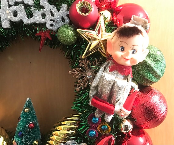 Waywardvisionstudio Christmas Wreath.retro, Nostalgic,kitschy