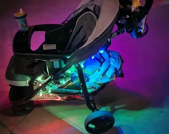High visibility RGB stroller lights