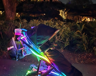 Premium RGB Stroller Lights | Shoelace Style Rope | Bluetooth Controlled | IP68 Weatherproof | Theme Park LED