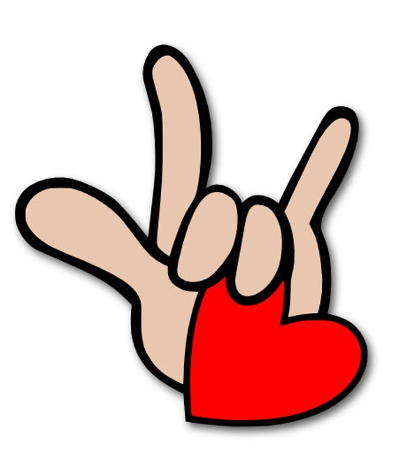 Download I Love You in ASL Sign Language SVG Digital File | Etsy