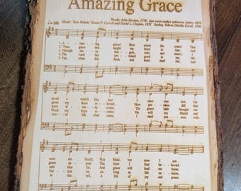 Houten muurkunst Amazing Grace Hymn