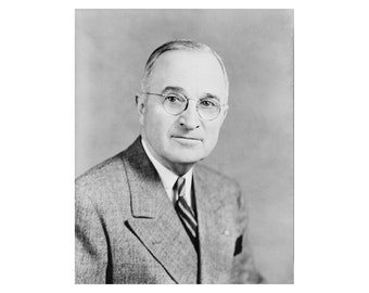 Harry Truman - 1945 - Vintage Historical Print - US President Photo