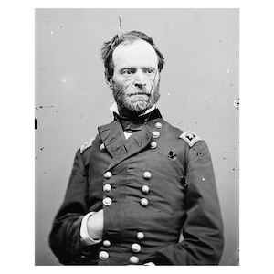 William T. Sherman - 1860 - Vintage Historical Print