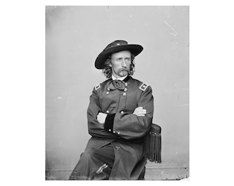 Major General George Armstrong Custer - 1865 - Vintage Historical Print