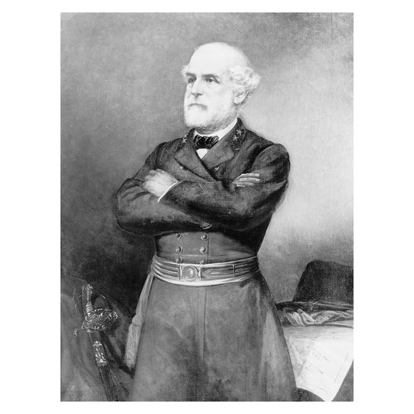 General Robert Edward Lee three-quarter-length portrait - 1900 - Vintage Historical Print