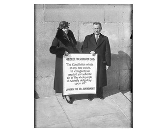 Uphold the 18th Amendment Protesters - 1932 - Vintage Historical Print