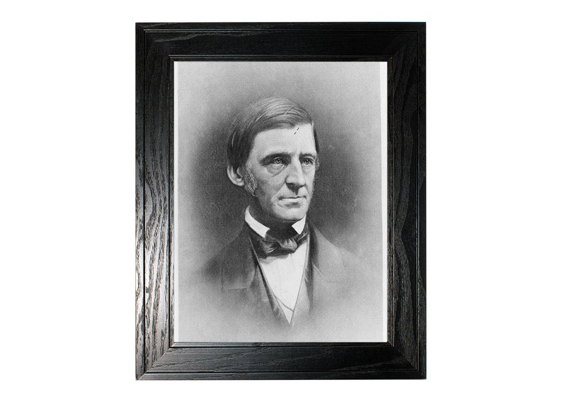 May include: Black and white portrait photograph of a man in a suit and bow tie. The photograph is framed in a black wood frame.