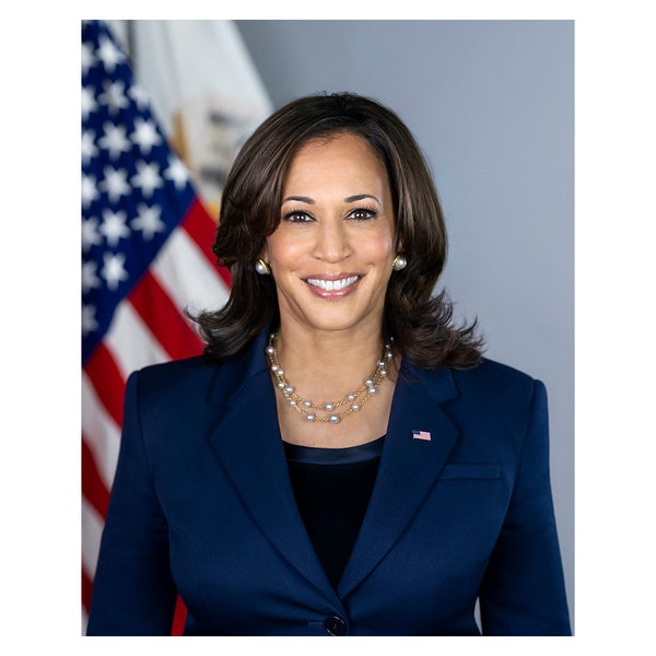 Official Portrait of Vice President Kamala Harris - 2021 - Vintage Historical Print