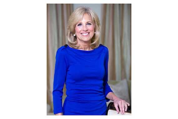 jill biden's blue dress The Stylist to Jill Biden on Dressing the First Lady and Outfitting the  White House